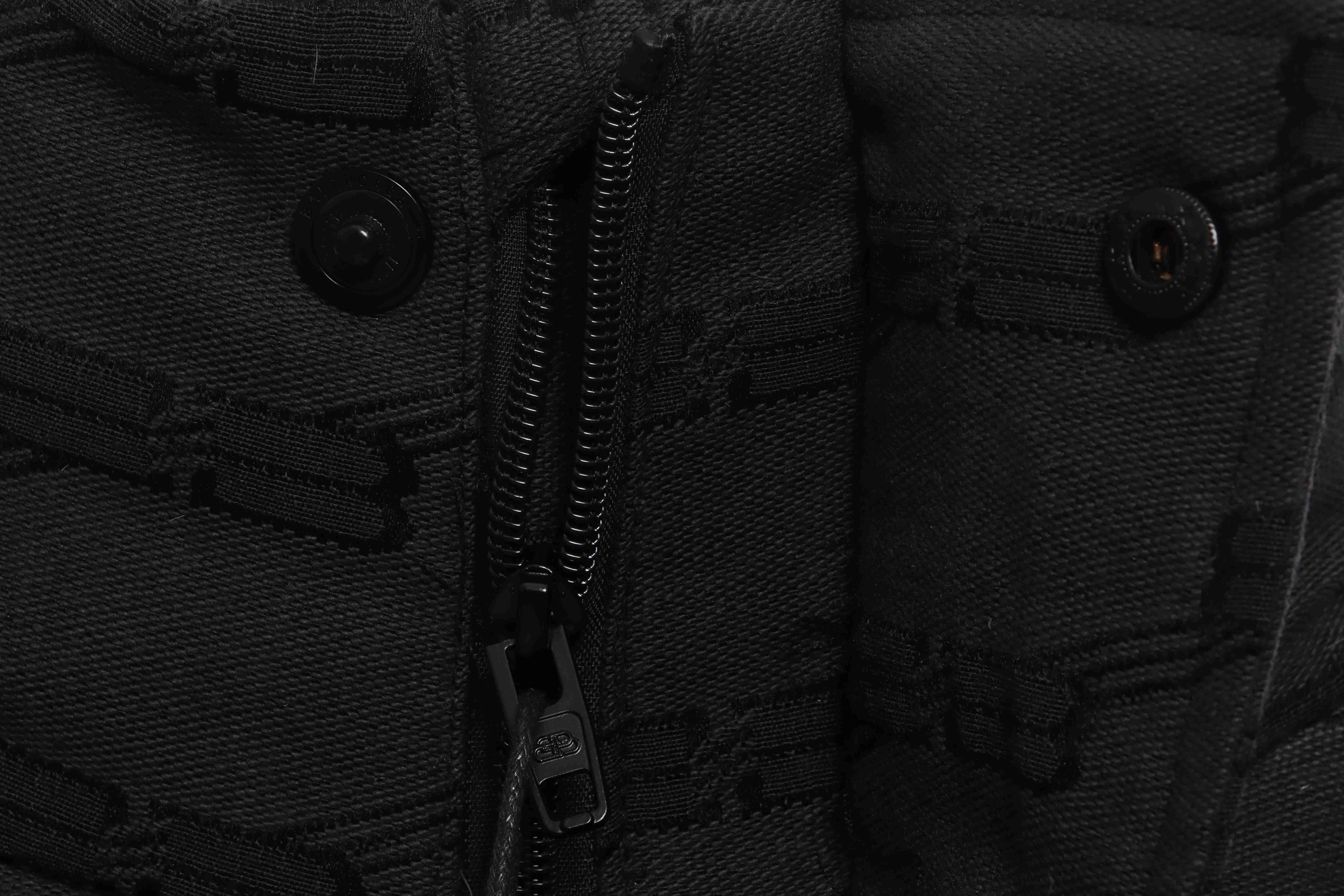 Balenciaga Full-Print Button Jacquard Down Jacket Black