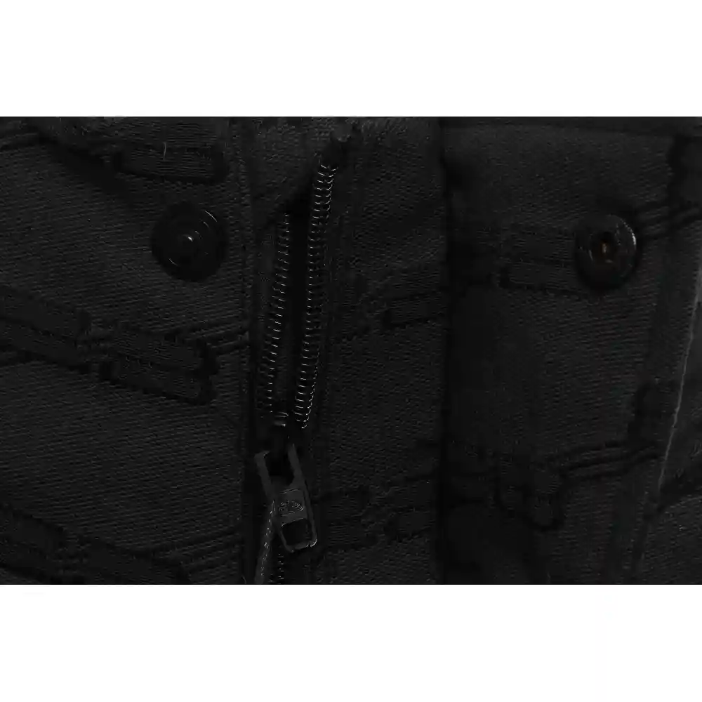 Balenciaga Full-Print Button Jacquard Down Jacket Black