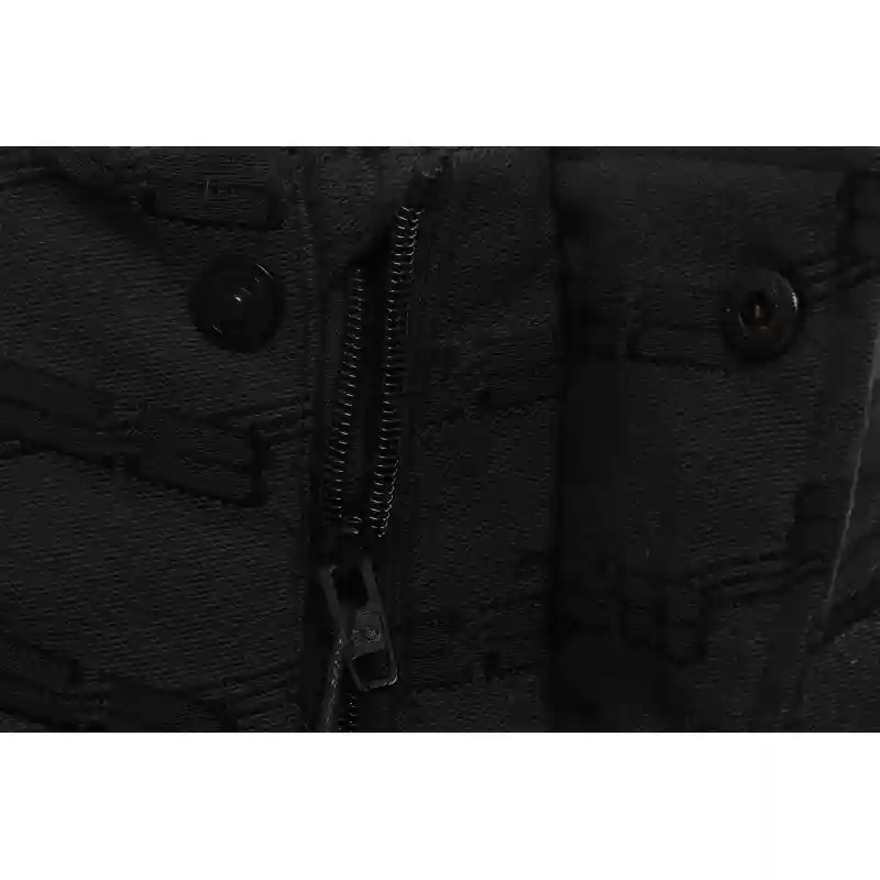 Balenciaga Full-Print Button Jacquard Down Jacket Black