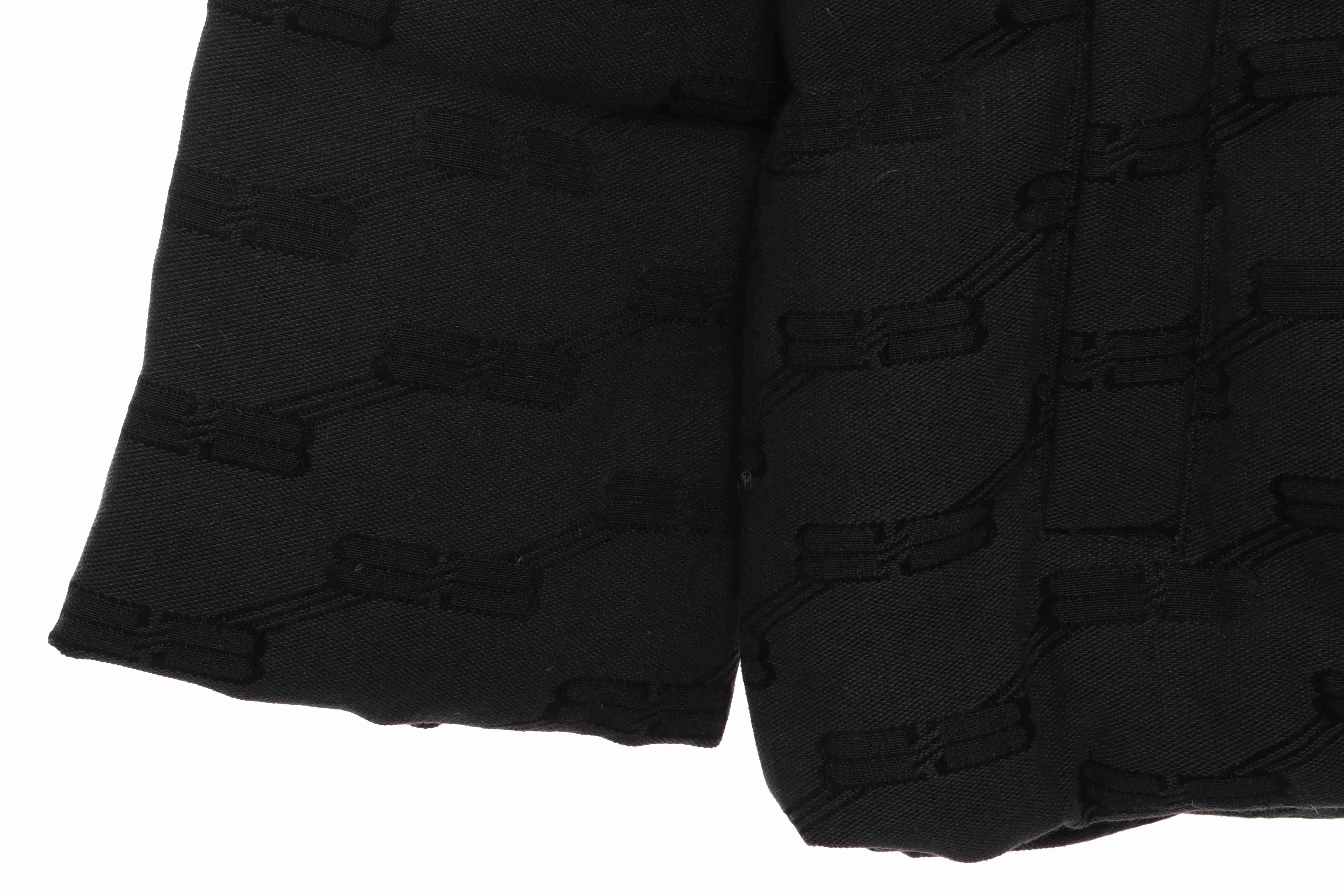 Balenciaga Full-Print Button Jacquard Down Jacket Black