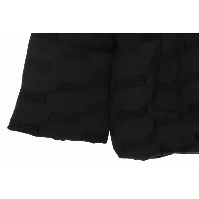 Balenciaga Full-Print Button Jacquard Down Jacket Black