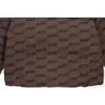 Balenciaga Full-Print Button Jacquard Down Jacket Brown