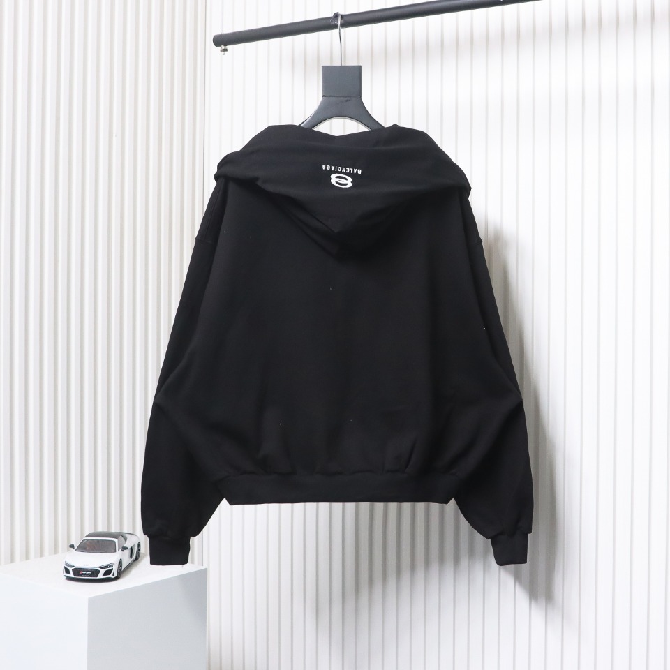 Balenciaga Heavy Duty Fake Two Piece Zipper Jacket Black