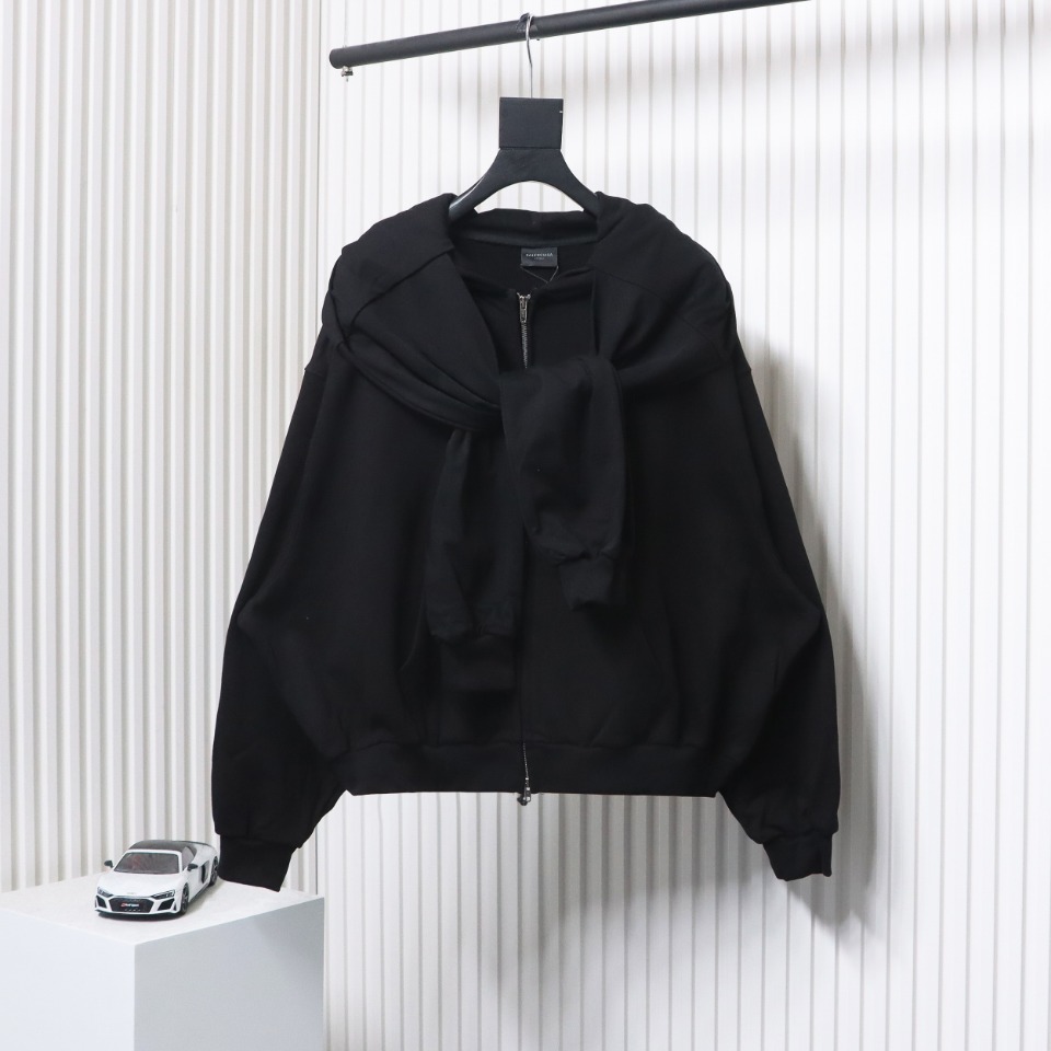 Balenciaga Heavy Duty Fake Two Piece Zipper Jacket Black