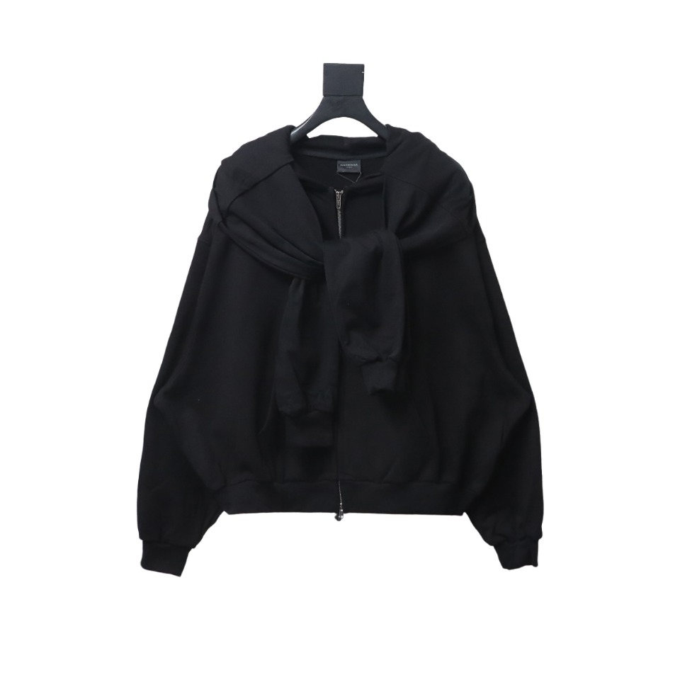 Balenciaga Heavy Duty Fake Two Piece Zipper Jacket Black