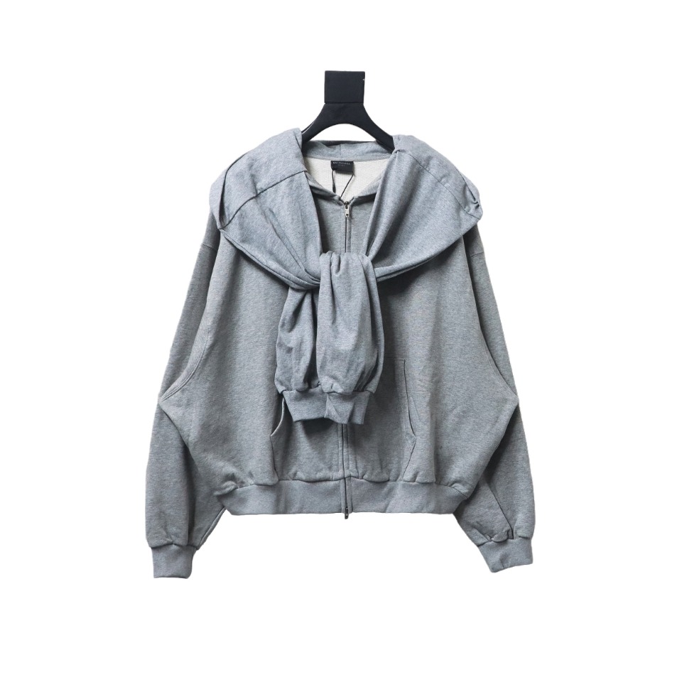 Balenciaga Heavy Duty Fake Two Piece Zipper Jacket Grey