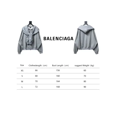 Balenciaga Heavy Duty Fake Two Piece Zipper Jacket Grey 02