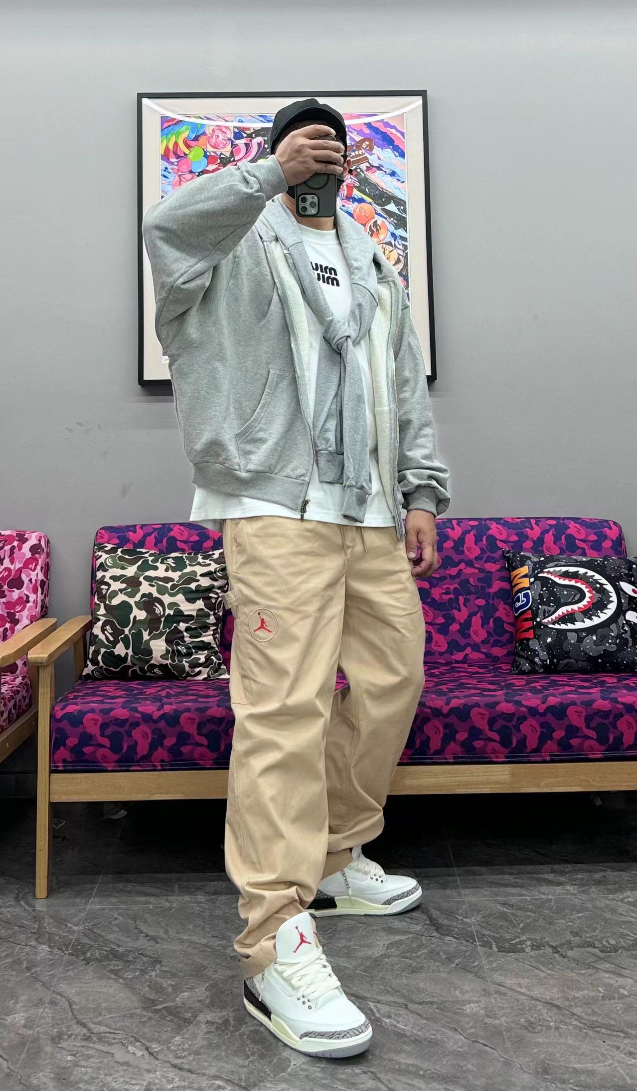 Balenciaga Heavy Duty Fake Two Piece Zipper Jacket Grey