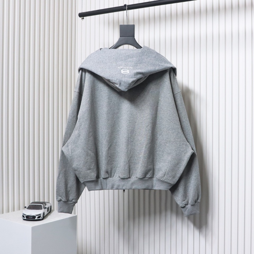 Balenciaga Heavy Duty Fake Two Piece Zipper Jacket Grey