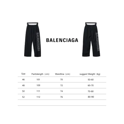 Balenciaga Hollow Letter Embroidered Tracksuit Trousers 02
