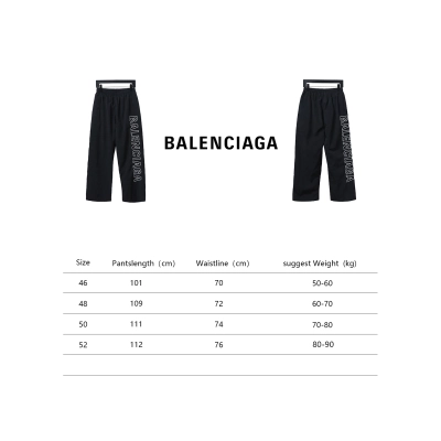 Balenciaga Hollow Letter Embroidered Tracksuit Trousers 02