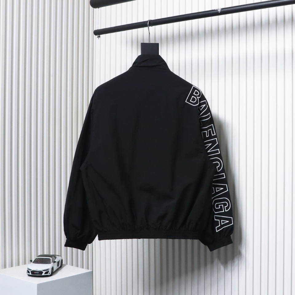 Balenciaga Hollow Letter Embroidery Sports Suit Jacket