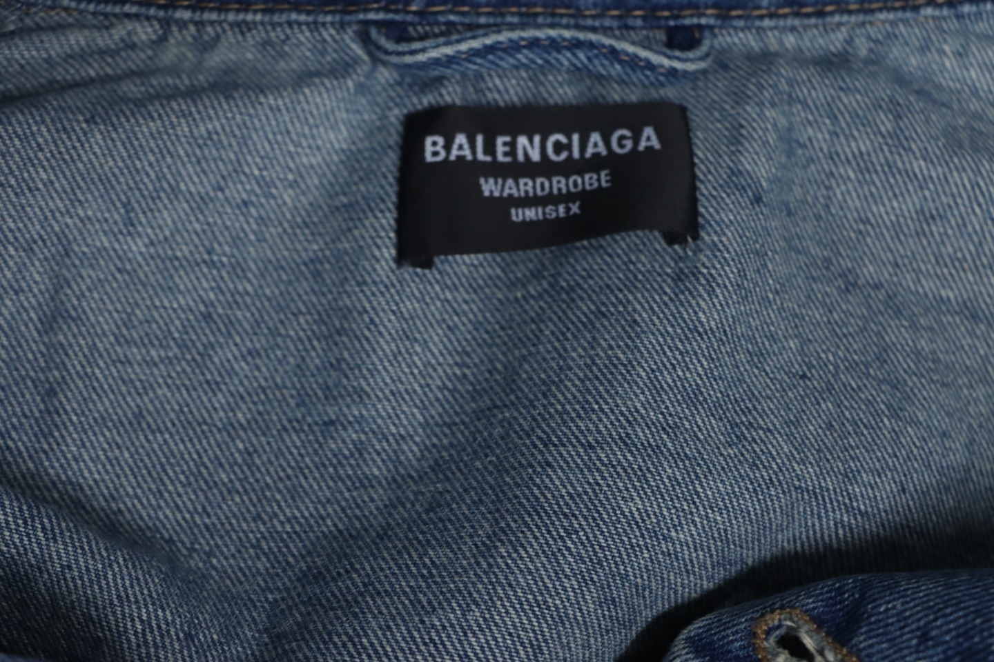Balenciaga Laser Printed Denim Jacket