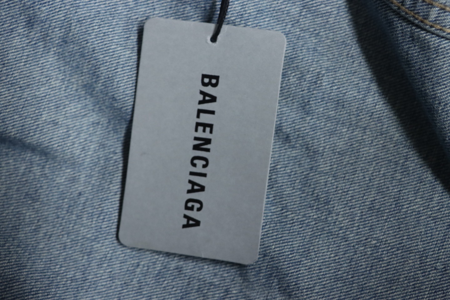 Balenciaga Laser Printed Denim Jacket