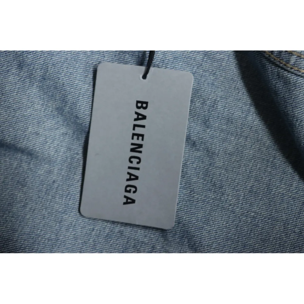 Balenciaga Laser Printed Denim Jacket