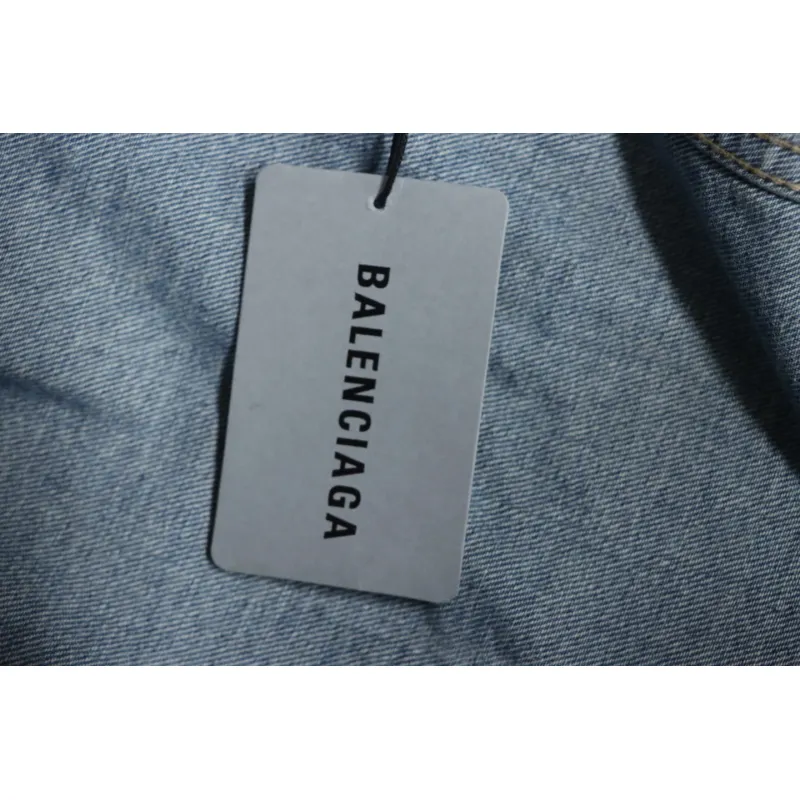 Balenciaga Laser Printed Denim Jacket