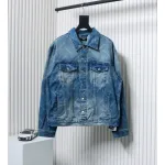Balenciaga Laser Printed Denim Jacket