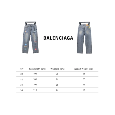 Balenciaga Lettering Printed Jeans Blue 02