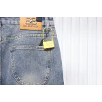 Balenciaga Lettering Printed Jeans Blue