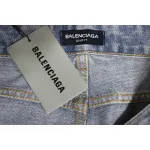 Balenciaga Lettering Printed Jeans Blue