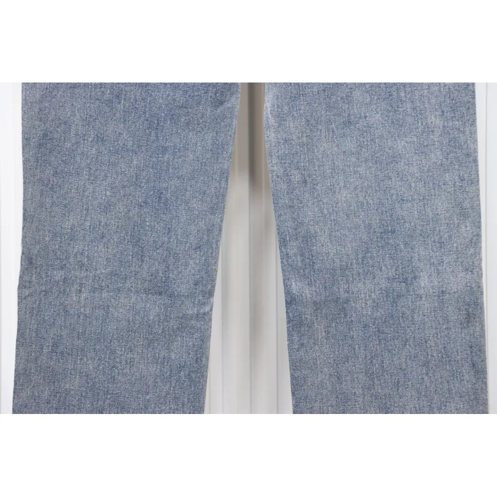 Balenciaga Lettering Printed Jeans Blue