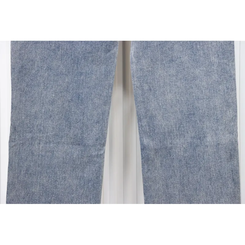 Balenciaga Lettering Printed Jeans Blue
