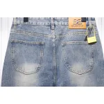 Balenciaga Lettering Printed Jeans Blue