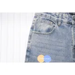 Balenciaga Lettering Printed Jeans Blue
