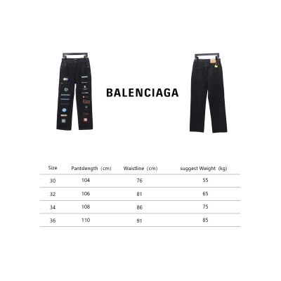 Balenciaga Lettering Printed Jeans Black 02