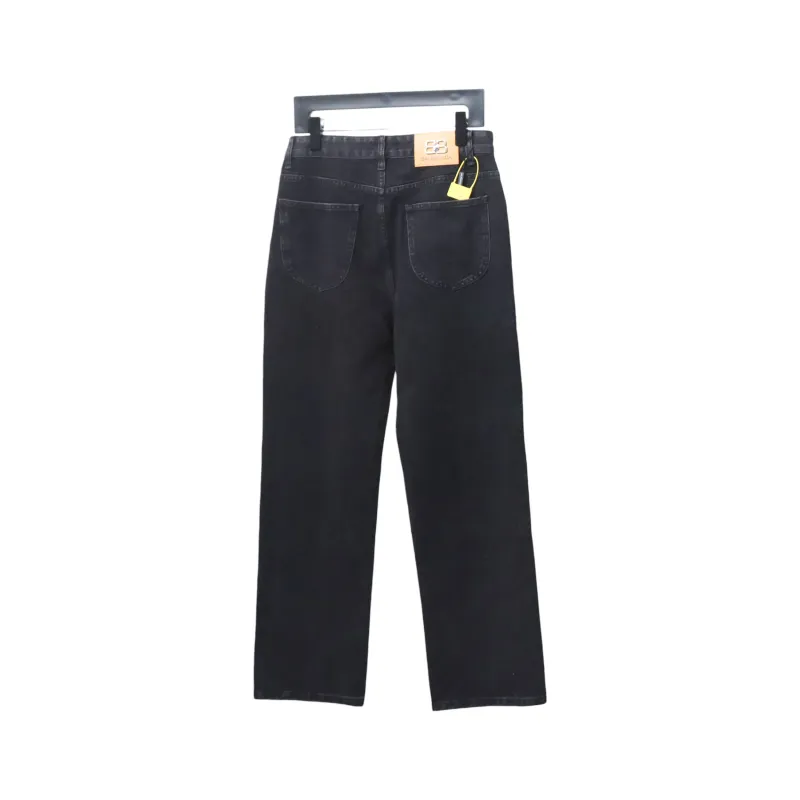 Balenciaga Lettering Printed Jeans Black