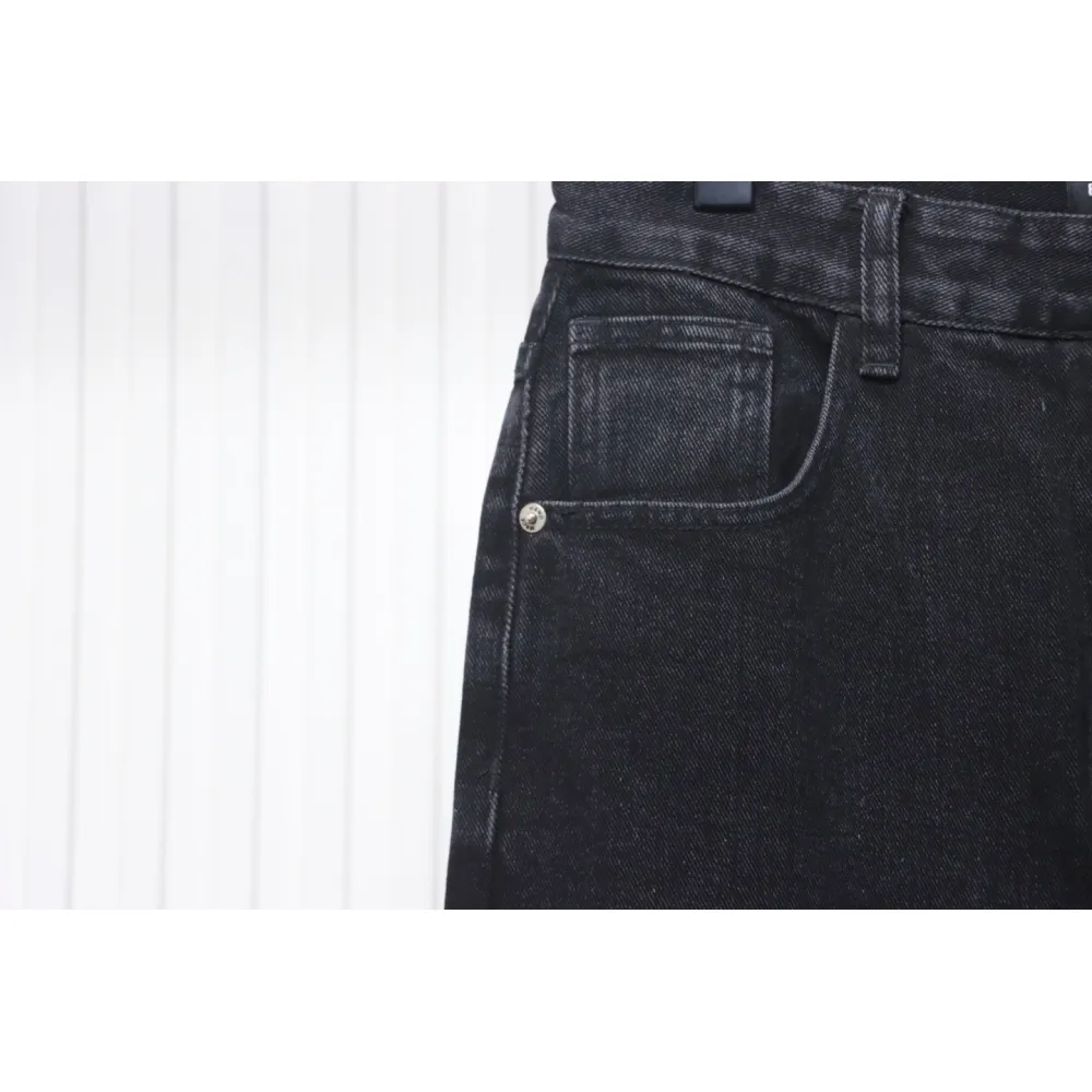 Balenciaga Lettering Printed Jeans Black