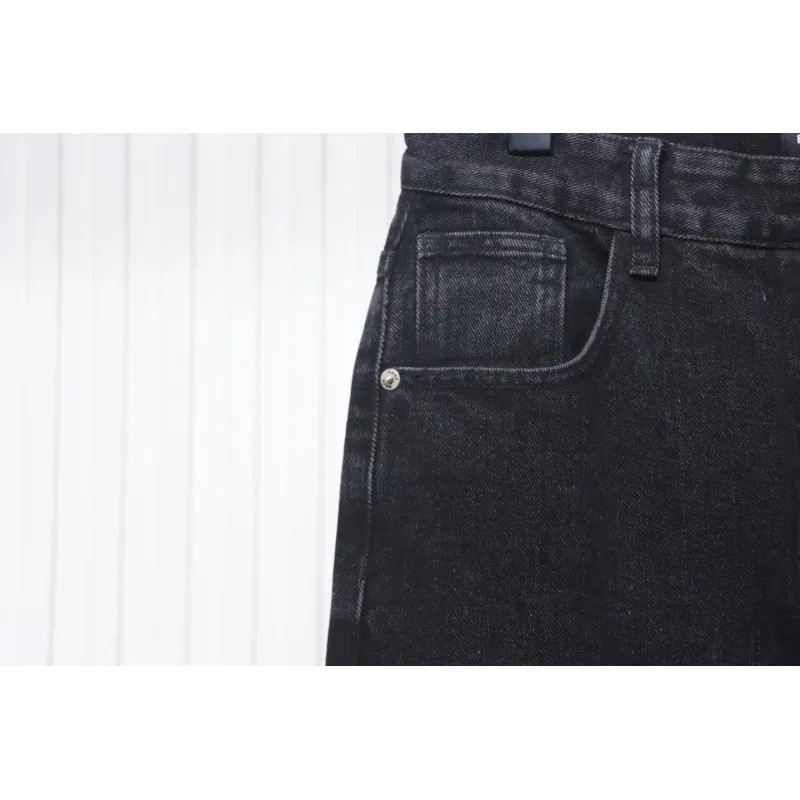 Balenciaga Lettering Printed Jeans Black
