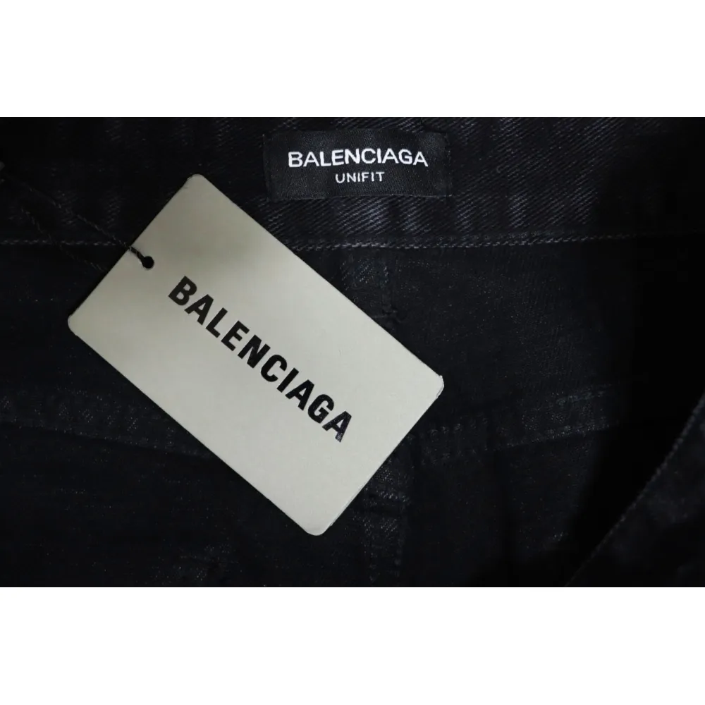 Balenciaga Lettering Printed Jeans Black