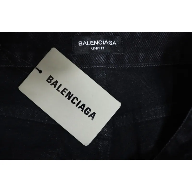 Balenciaga Lettering Printed Jeans Black