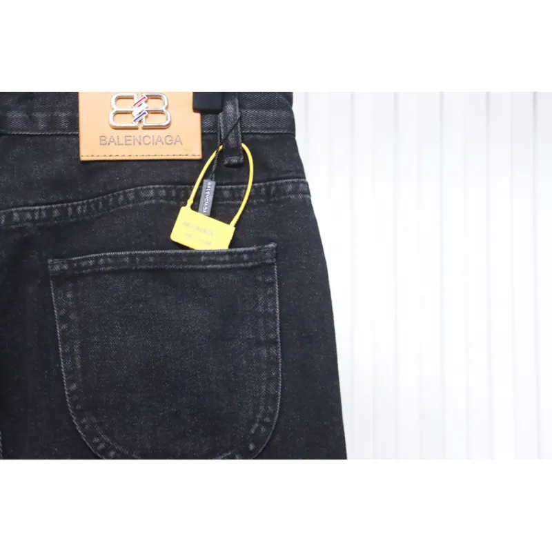 Balenciaga Lettering Printed Jeans Black