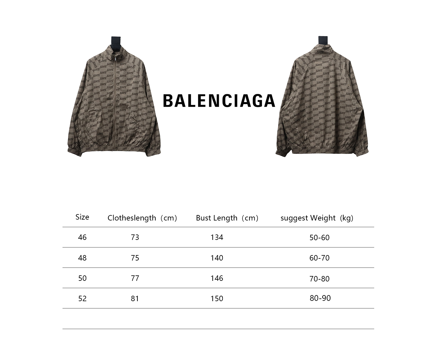 Balenciaga Logo Stand Collar Trench Coat