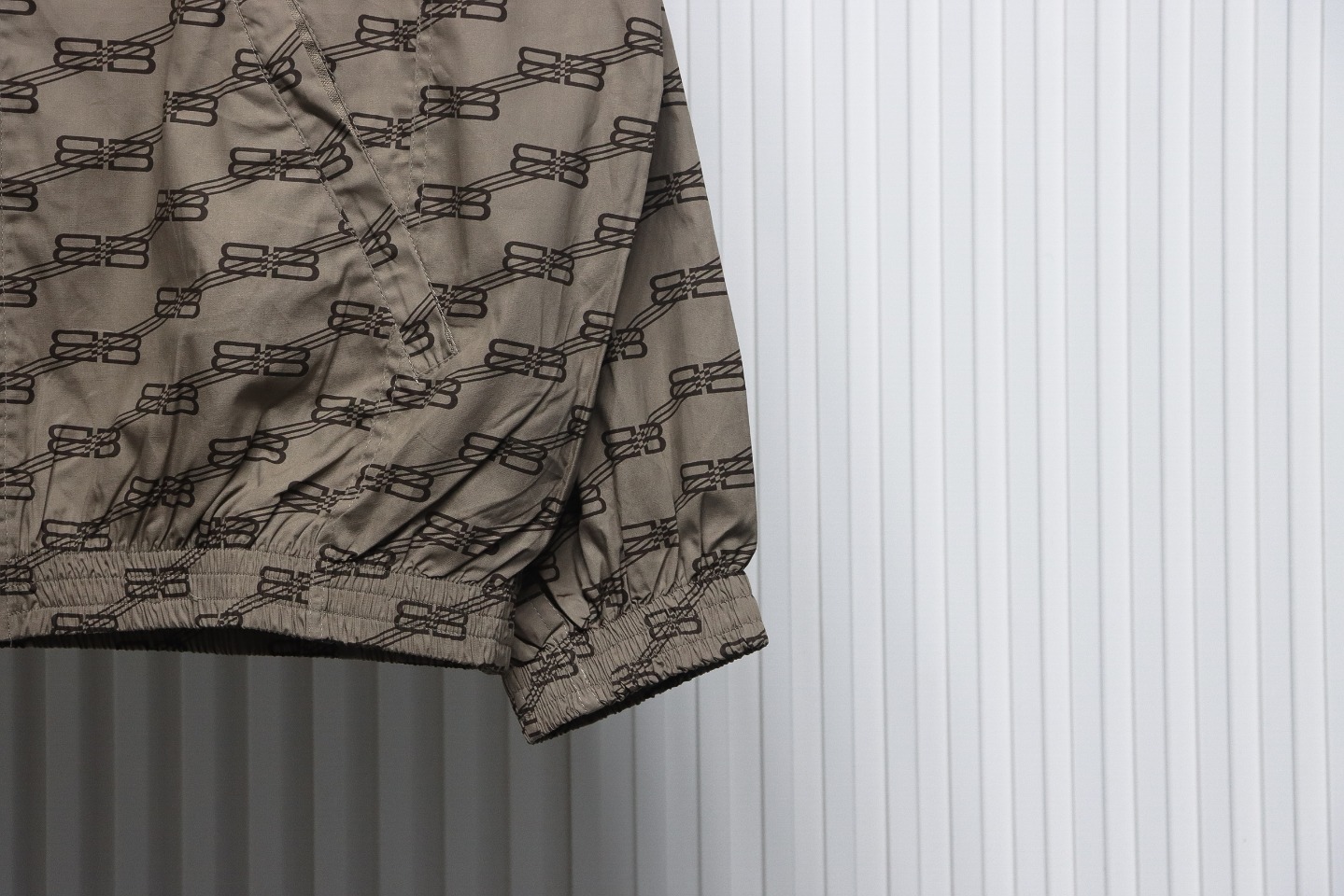 Balenciaga Logo Stand Collar Trench Coat