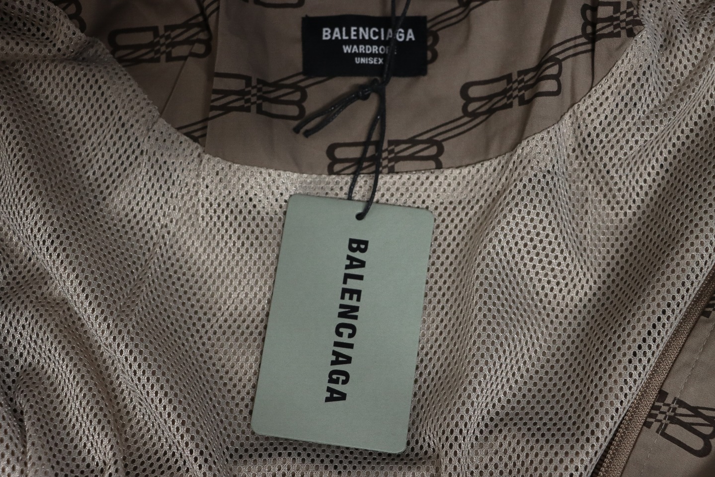 Balenciaga Logo Stand Collar Trench Coat