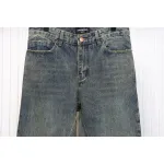 Balenciaga LOOK BOOK Blue Washed Orange Flared Jeans