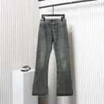 Balenciaga LOOK BOOK Blue Washed Orange Flared Jeans