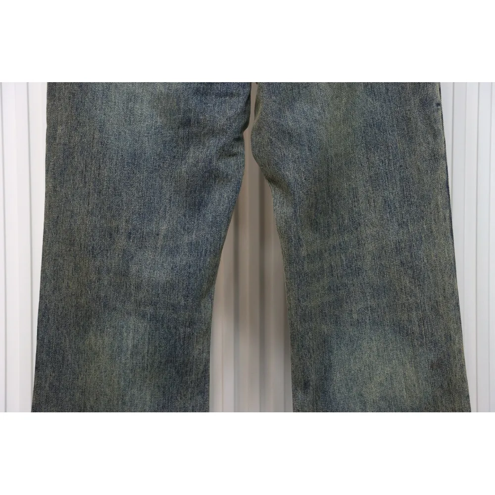 Balenciaga LOOK BOOK Blue Washed Orange Flared Jeans