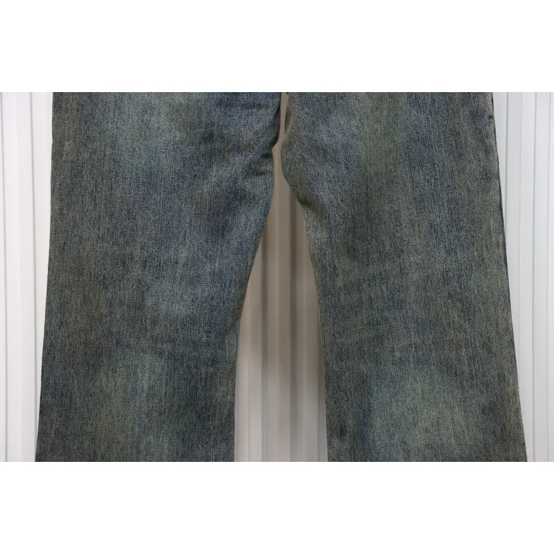 Balenciaga LOOK BOOK Blue Washed Orange Flared Jeans