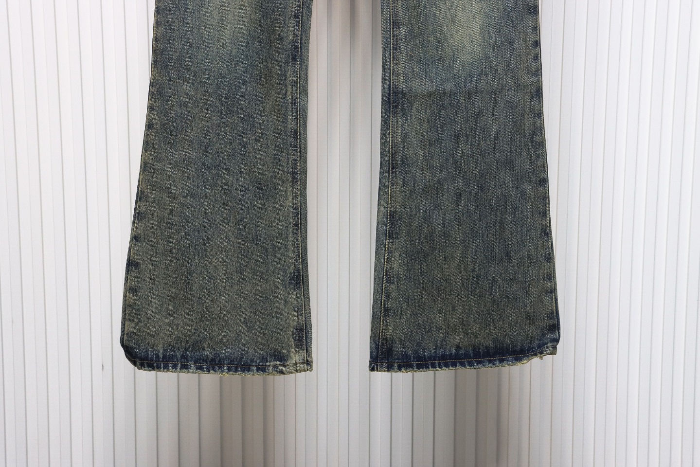 Balenciaga LOOK BOOK Blue Washed Orange Flared Jeans