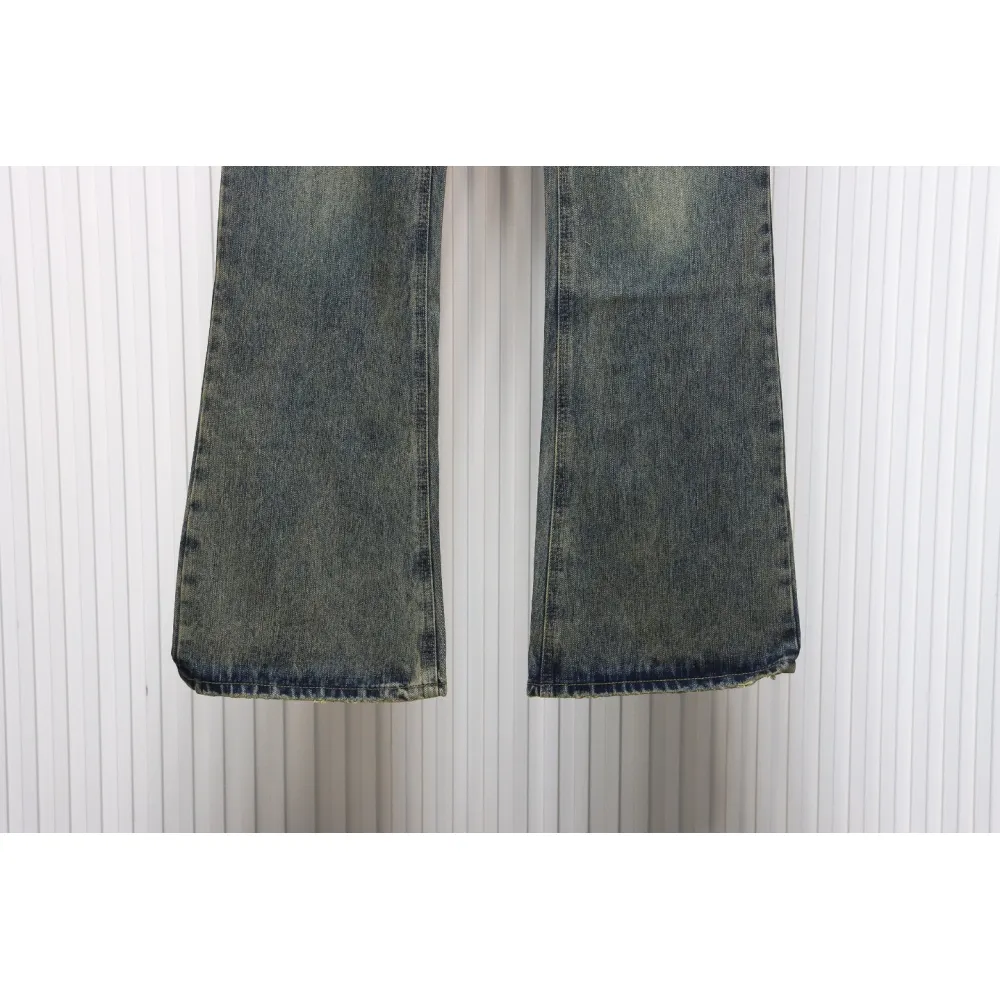 Balenciaga LOOK BOOK Blue Washed Orange Flared Jeans