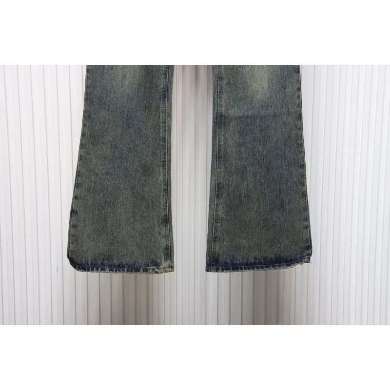 Balenciaga LOOK BOOK Blue Washed Orange Flared Jeans