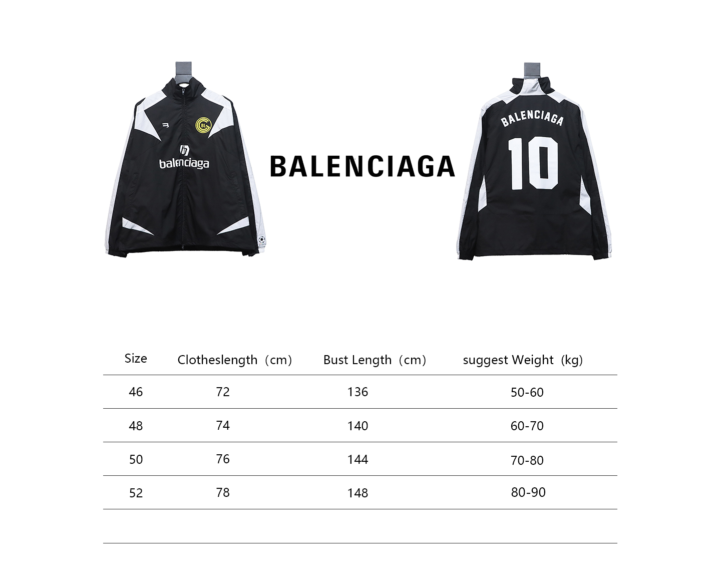 Balenciaga Manchester United Black And White Patchwork No.10 Jacket