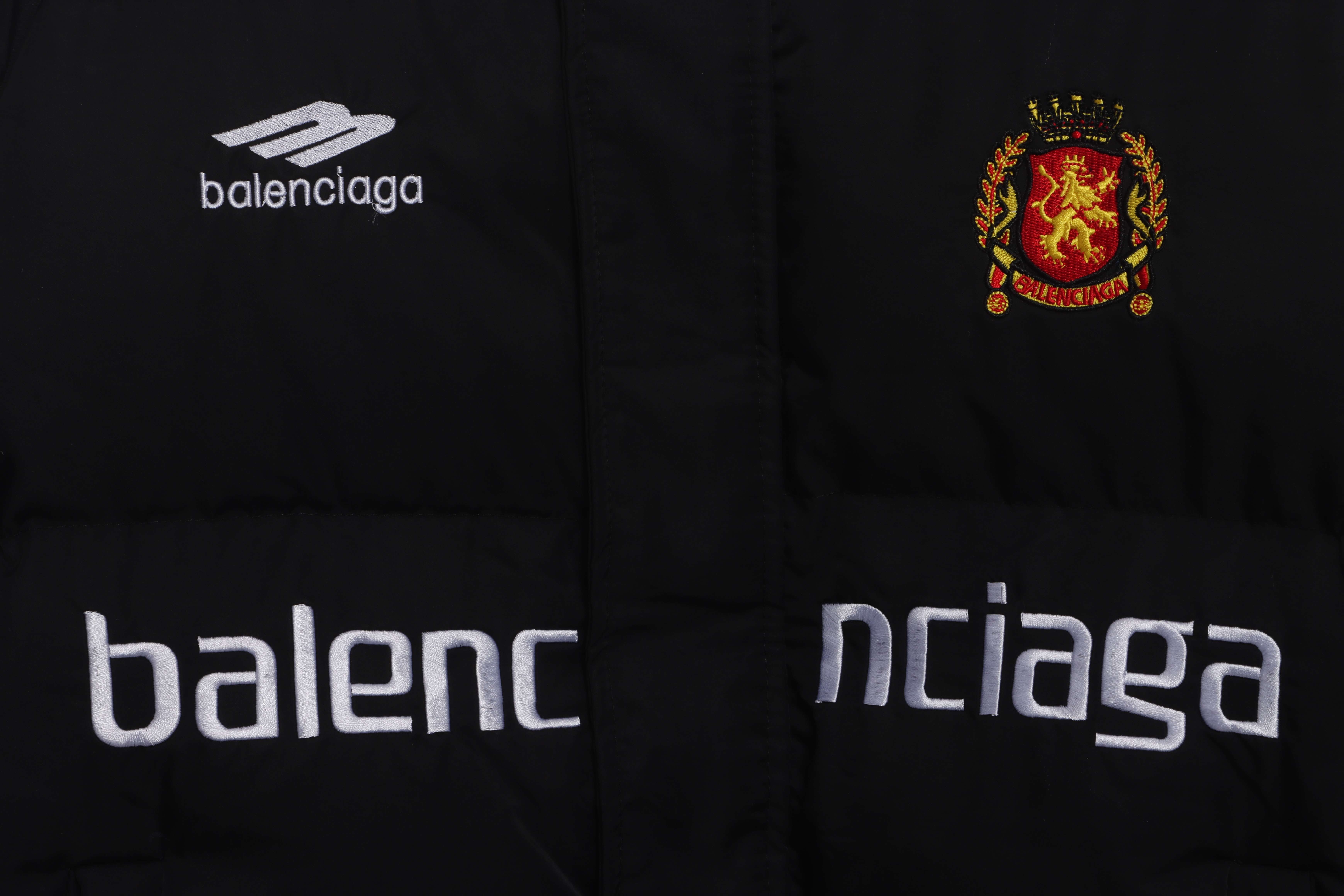 Balenciaga Manchester United Three Stripes Down Jacket Black