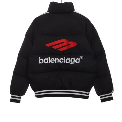 Balenciaga Manchester United Three Stripes Down Jacket Black 02