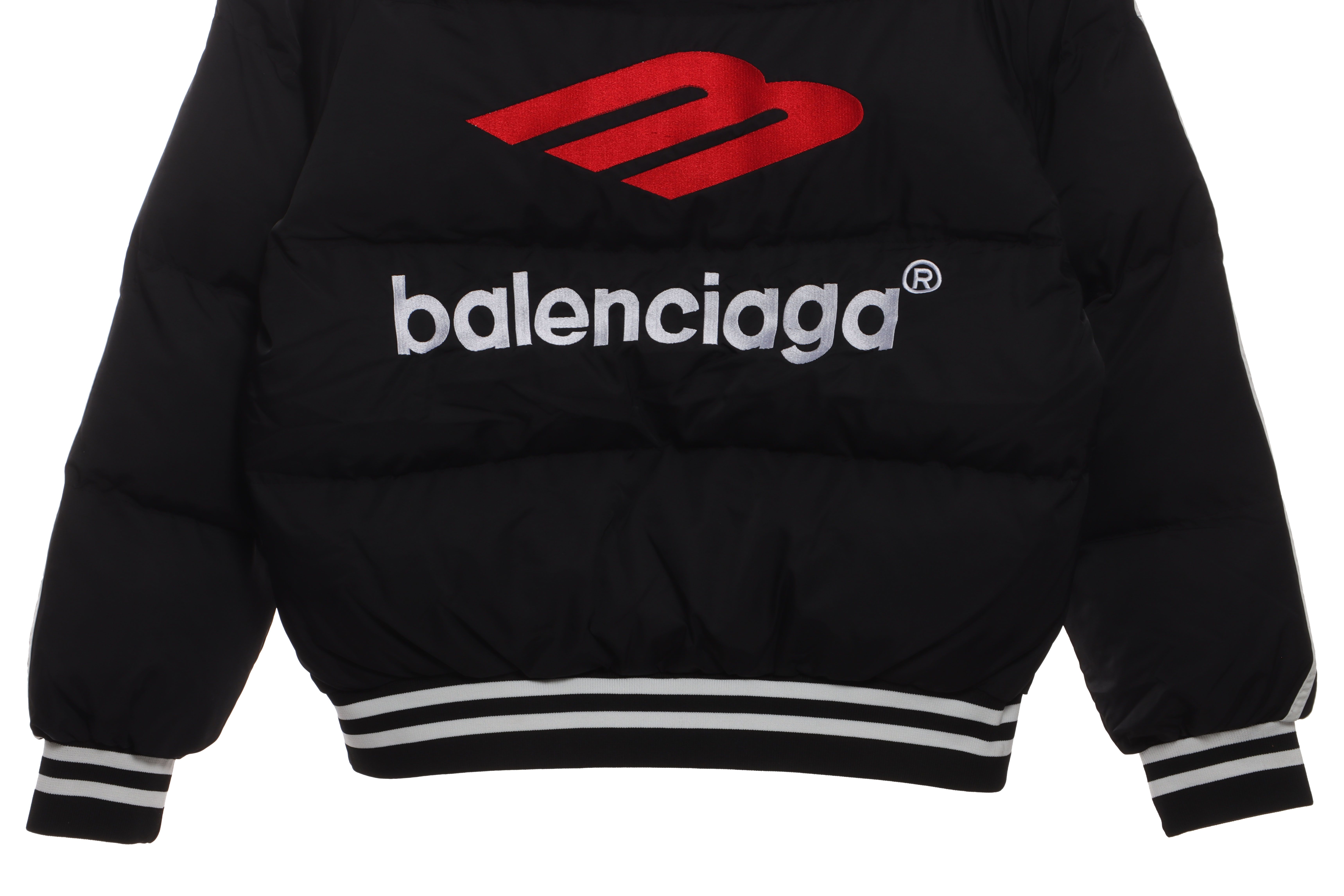 Balenciaga Manchester United Three Stripes Down Jacket Black