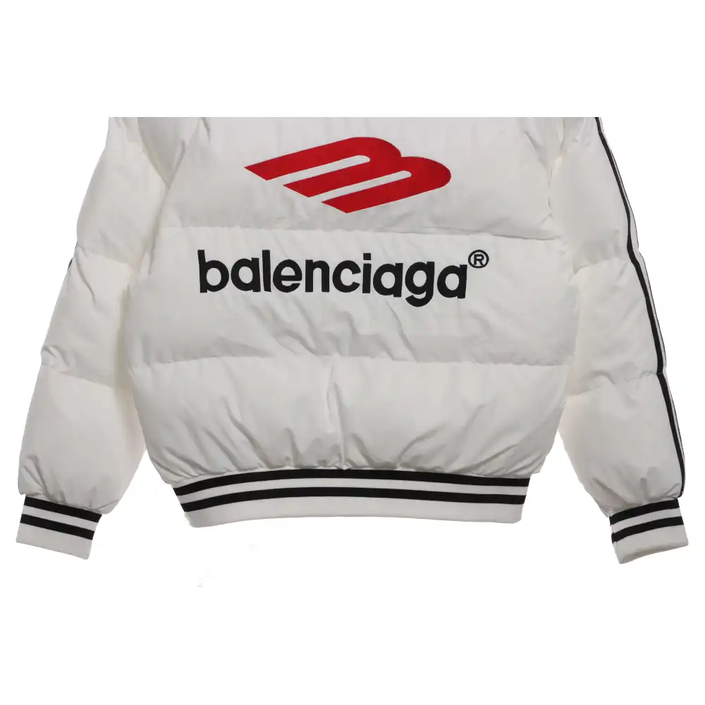 Balenciaga Manchester United Three Stripes Down Jacket White